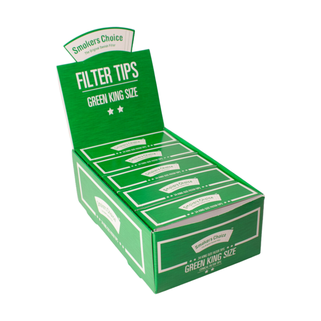 Smokers Choice - 34 King Size grüne Filterspitzen