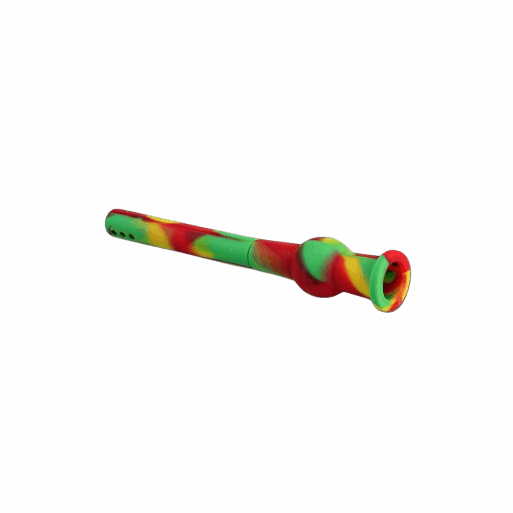 Silikon Chillum Rasta - Black Leaf SG14