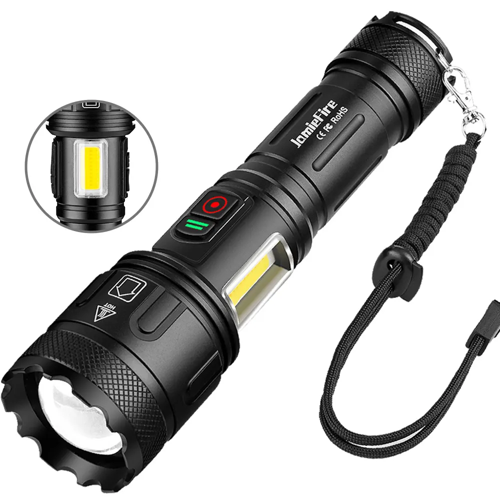 Dual-Switch Taschenlampe 15.000 Lumen + Wiederaufladbare Batterie
