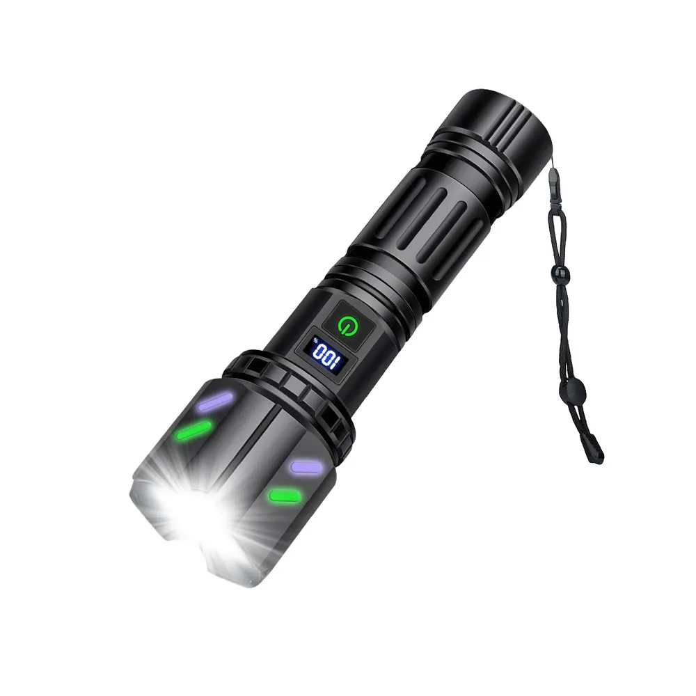Dual Switch Taschenlampe 15.000 Lumen + Wiederaufladbare Batterie