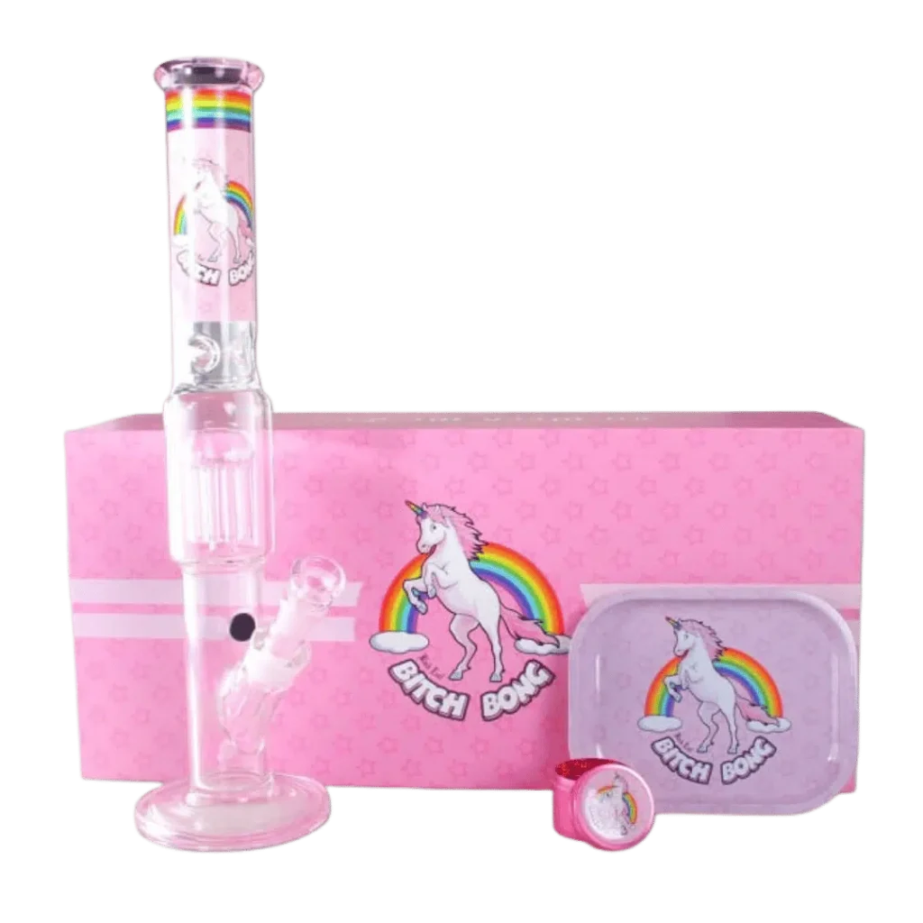 Black Leaf® Bitch Bong – Perkolator und Eiskammer – im Geschenk‑Koffer