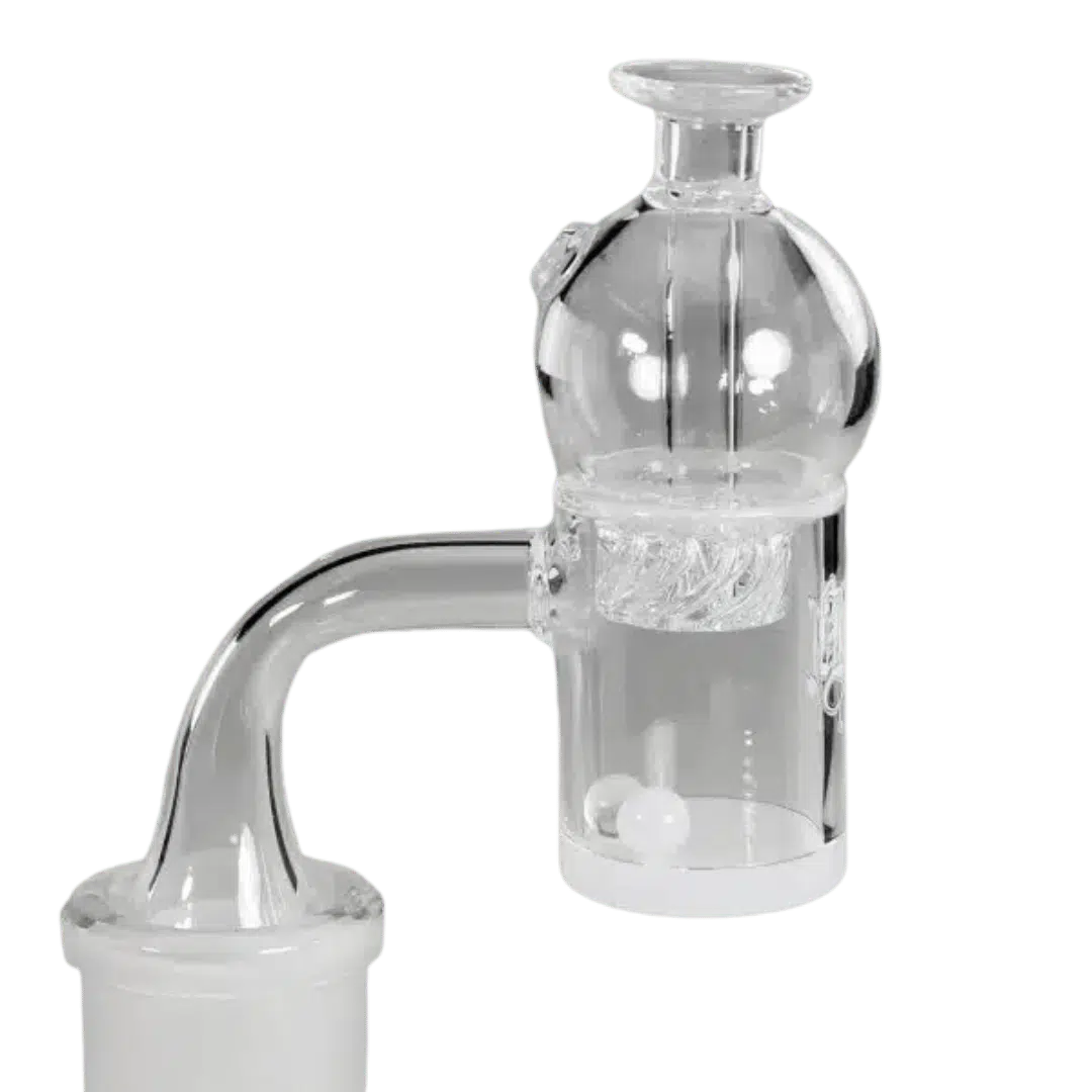 Black-Leaf-Quartz-Banger-med-Cyclone-Riptide-Cap-Terp-Pearls