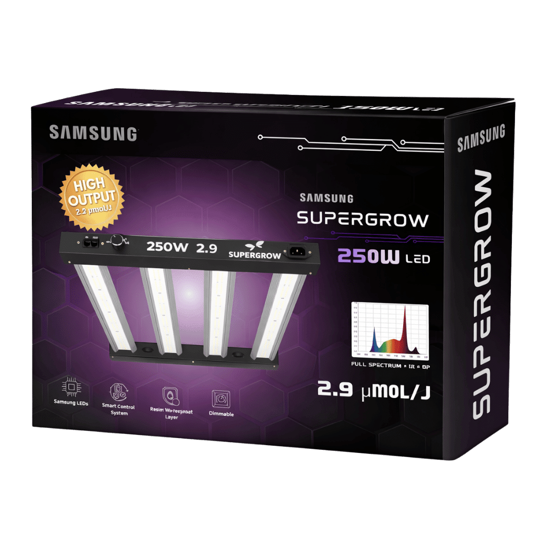 Samsung-SuperGrow-250W-LED-Grow-Light-box