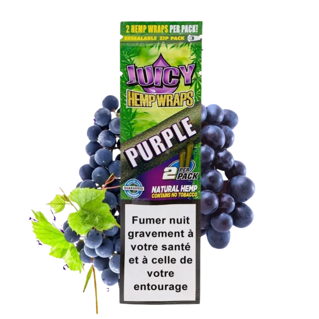 JUICY® Hemp Wraps Purple – Traube, 2 Stk.